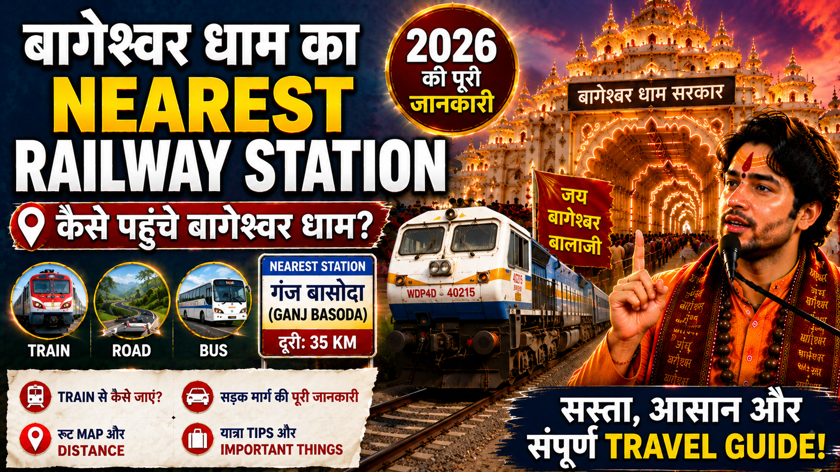 Bageshwar Dham Ka Nearest Railway Station