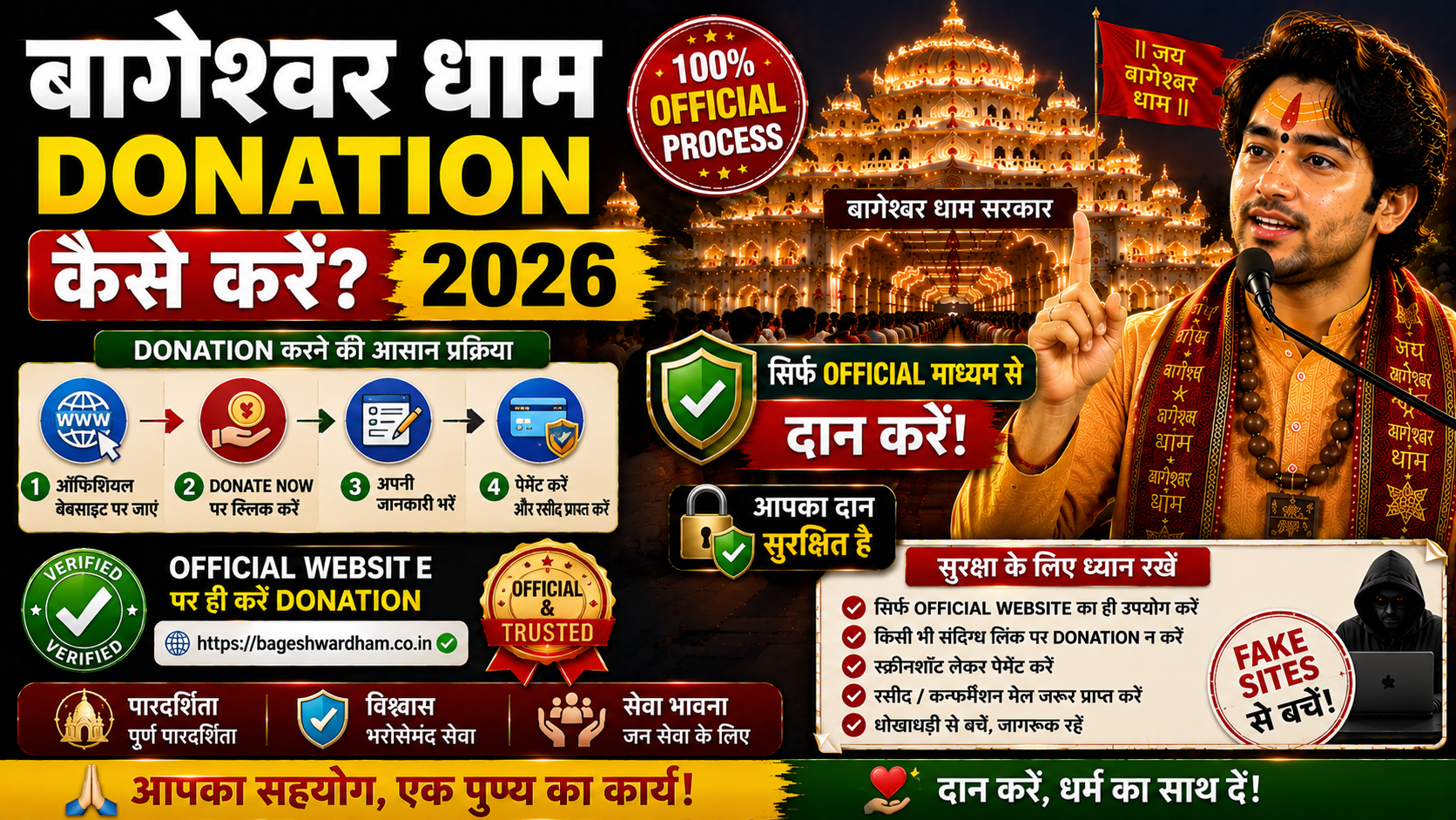 Bageshwar Dham Donation Kaise Kare