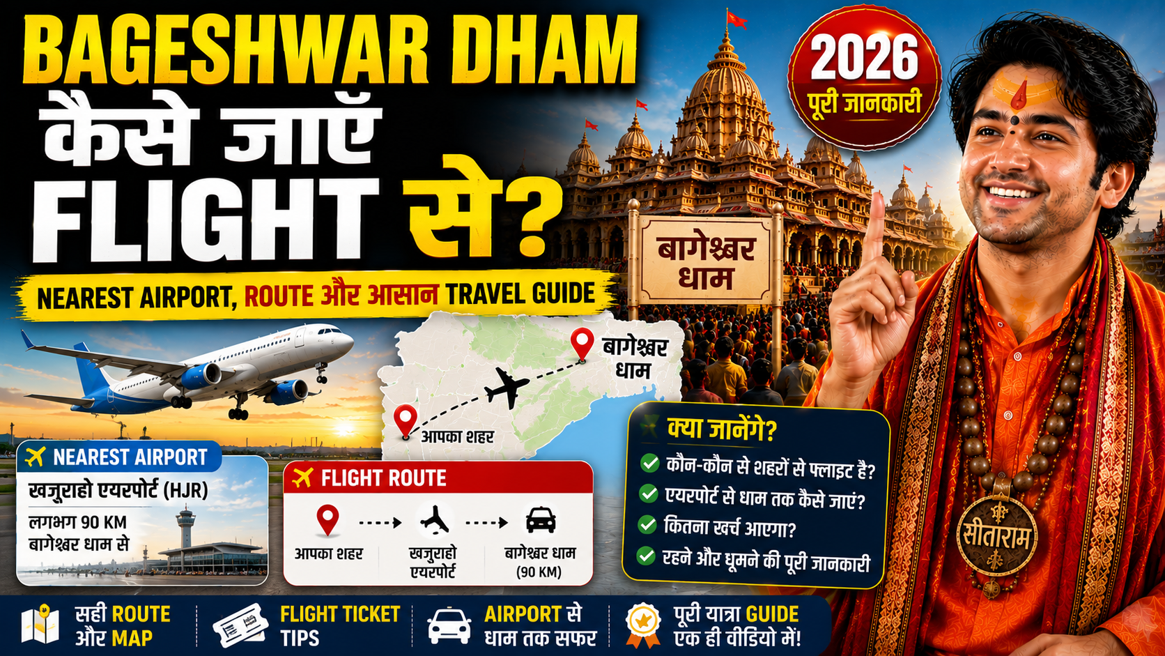 Bageshwar Dham Kaise Jaye Flight Se