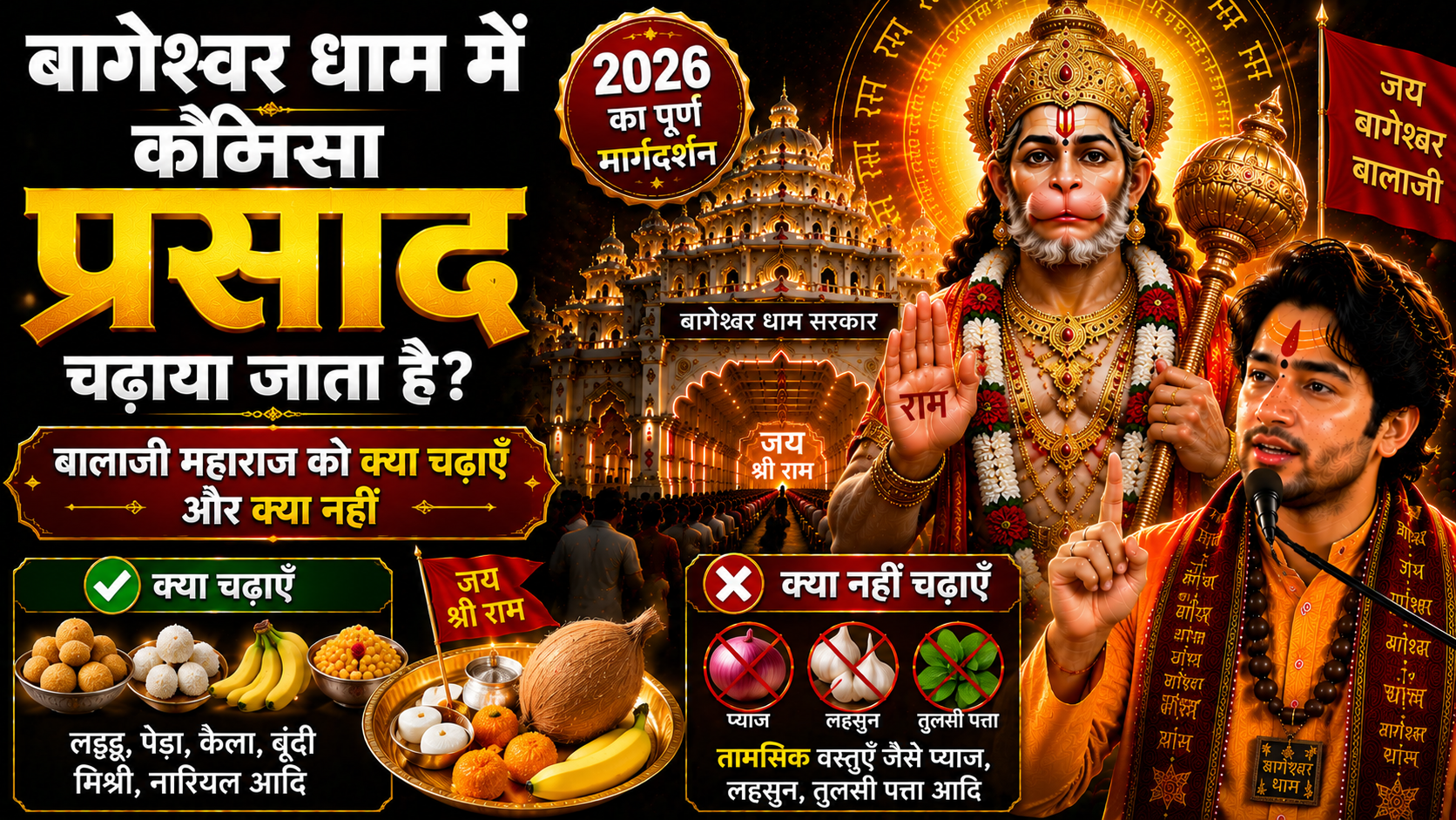 Bageshwar Dham Me Kaunsa Prasad Chadhaya Jata Hai