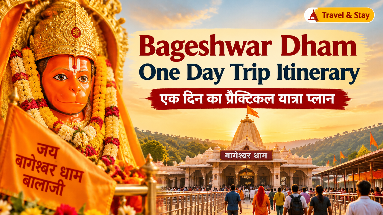 Bageshwar Dham one day trip itinerary featured poster