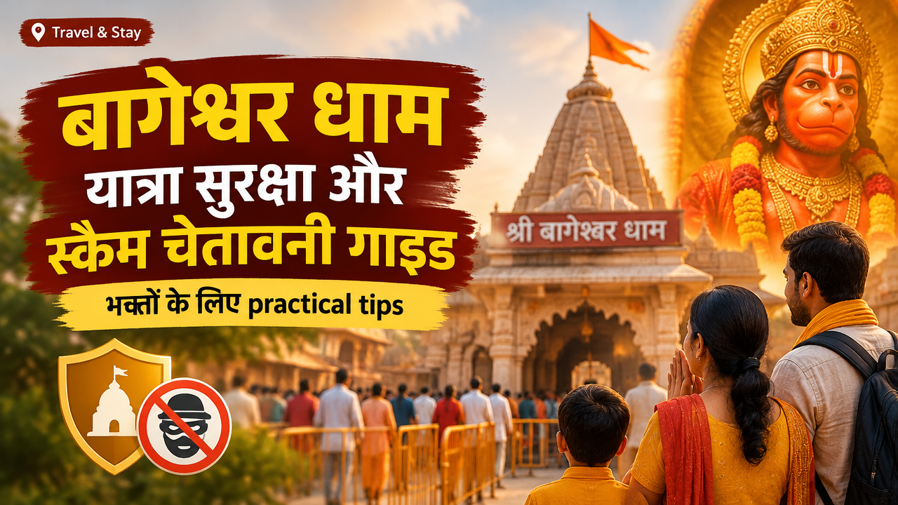 Bageshwar Dham यात्रा सुरक्षा और स्कैम चेतावनी गाइड featured poster