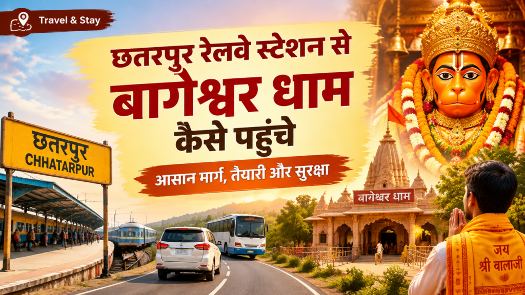 छतरपुर रेलवे स्टेशन से बागेश्वर धाम कैसे पहुंचे featured poster
