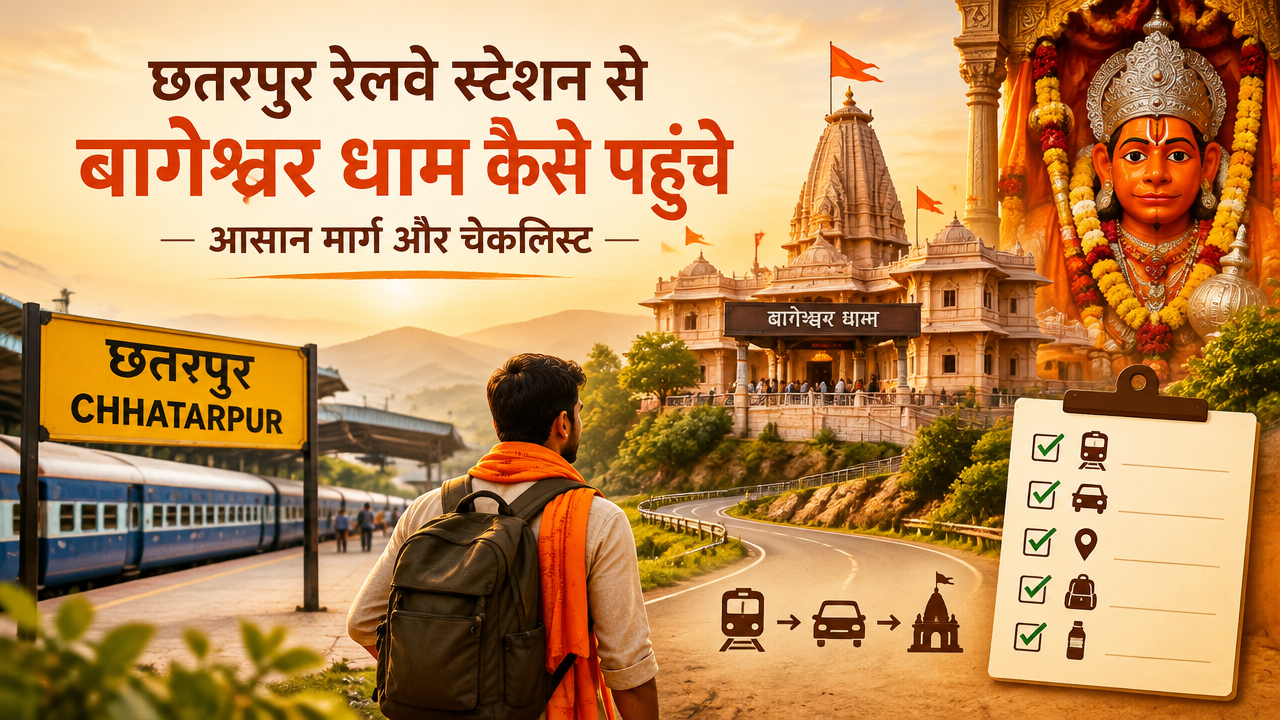 छतरपुर रेलवे स्टेशन से बागेश्वर धाम कैसे पहुंचे